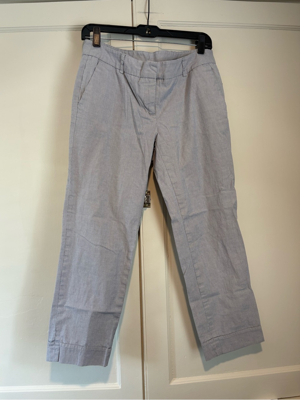 Kenar Striped Cotton Mid-Rise Cropped Chino Pants